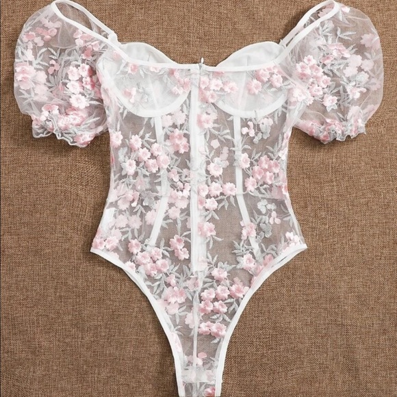 Mesh Bustier Bodysuit - Picture 2 of 6